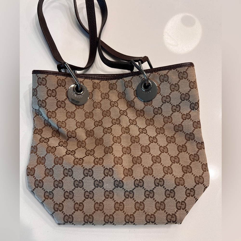 Gucci Monogram Small Eclipse Tote - image 1